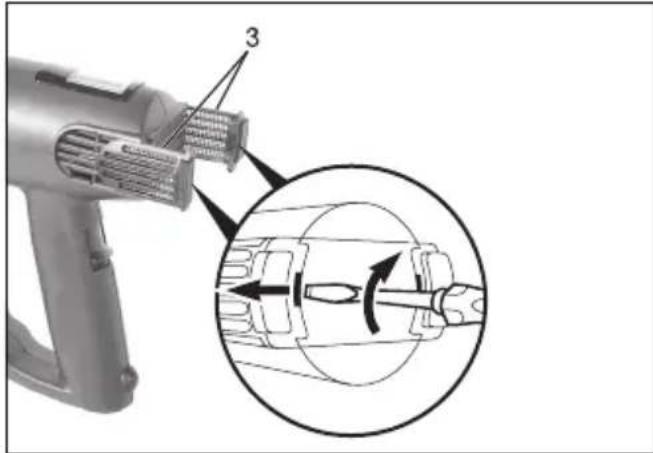 METABO HE 2000 - Pulire il filtro dell'aria - 1