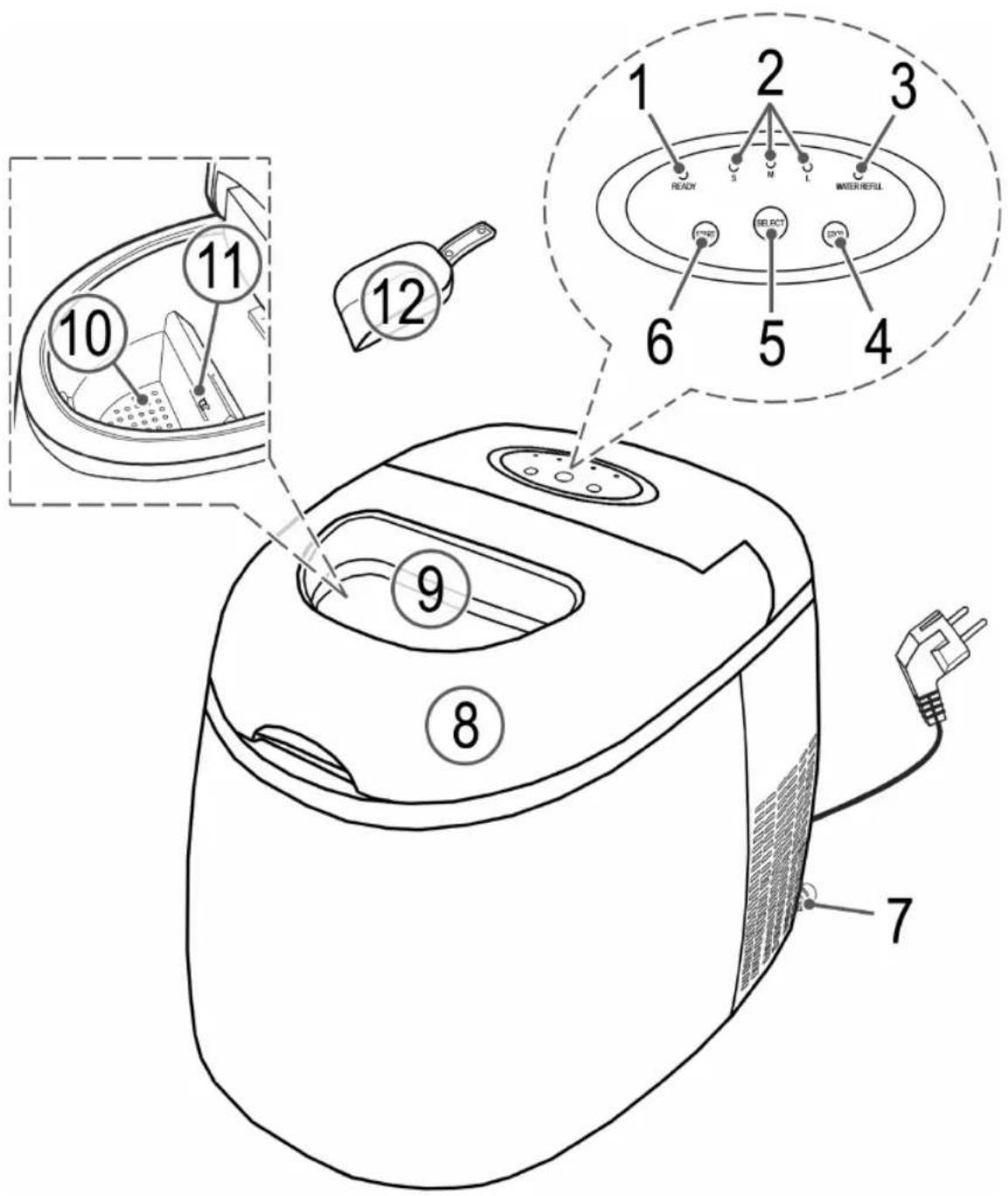 BOMANN EWB 1018 CB - Übersicht der Bedienelemente - 1