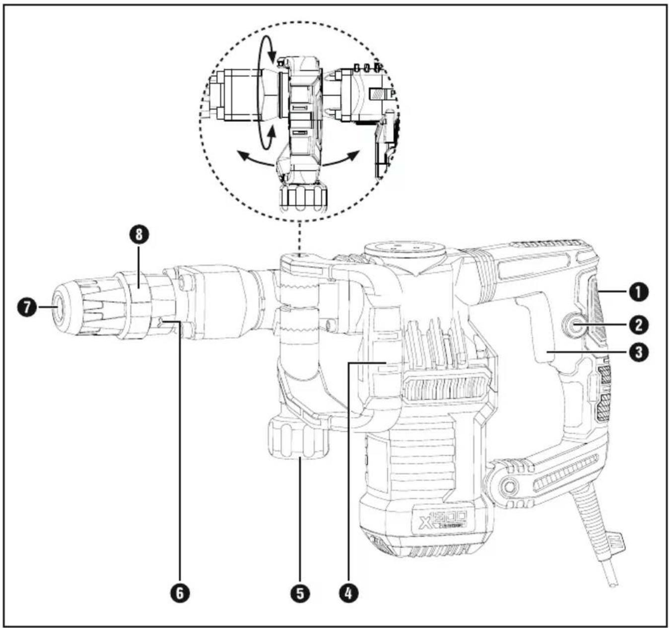PARKSIDE PAH 1300 A1 - MARTEAU PERFORATEUR - 1