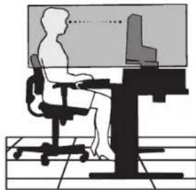 NEC MD205MG1 - Une position et un réglage corrects du monteur peuvent réduire la fatigue des YEUX, des épaules et de la NUQUE. Appliquez ce qui SUIT pour positionner le monteur : - 2