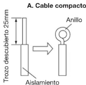 HAIER AC60FS1ERA - Conexión de los cables a los bornes - 1