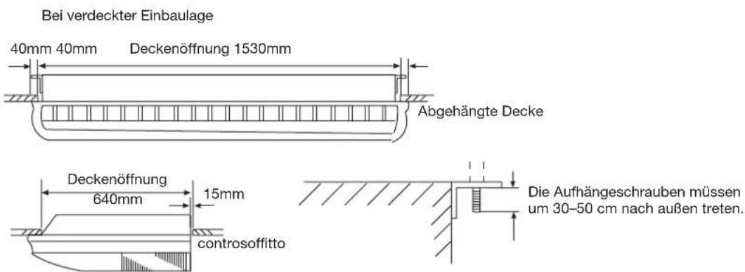 HAIER AC36ES1ERA - Positionieren der Aufhängeschrauben - 2