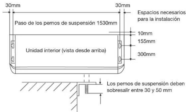 HAIER AC48FS1ERA - Situación de los pernos de suspensión - 1