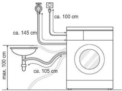 LG FH2U2HDN1 - Installation des Ablaufschlauchs - 1