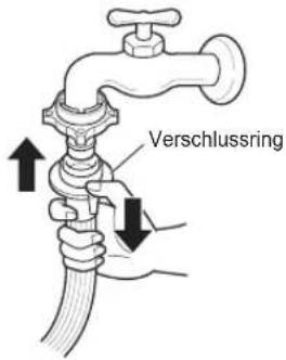 LG FH2U2HDN1 - Anschluss eines Schlauchs mit Schnellverschluss an einen Wasserhahn ohne Gewinde - 5
