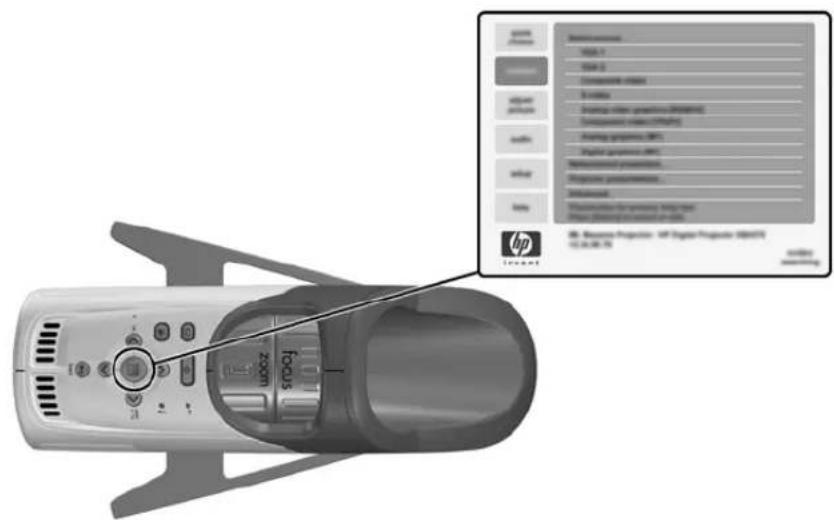 HP MP3130 - Modification des paramètres à l'aide du menu de réglage à l'écran - 1