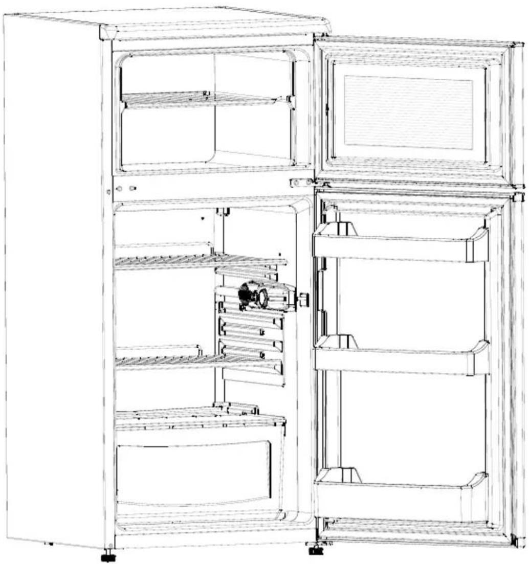 HIGH ONE HIG 2P172A+ BVT - RÉFRIGÉRATEUR DEUX PORTES Congélateur - Réfrigérateur - 1