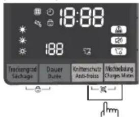 SAMSUNG DV90F5E6HGW - Knitterschutz/Anti-froiss (Antipiega) and Mischbeladung/Charges Mixtes (Avviso bucato misto) - 1