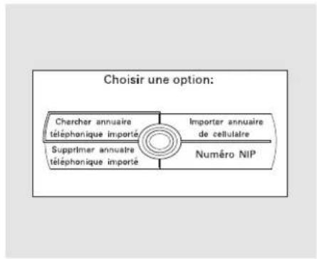 Honda Accord (2009) - Options de l'annuaire du téléphone cellulaire - 1