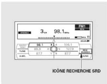 Honda Accord (2009) - Utilisation de la radio FM/AM (modèles avec système de navigation) - 1