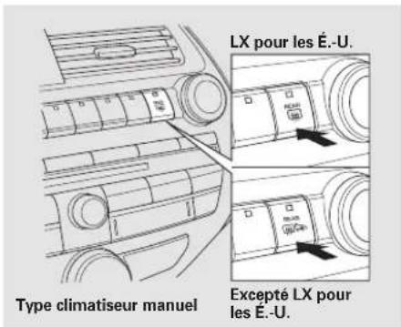 Honda Accord (2009) - Désembueur de la lunette arrière - 1