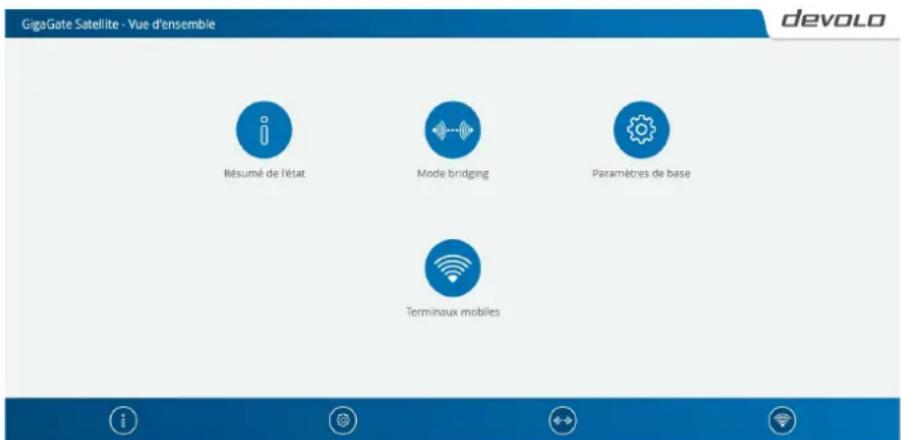 DEVOLO GigaGate Starter Kit - Description du menu - 1