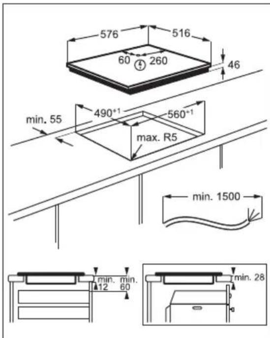 AEG IKE64450XB - Montering - 2