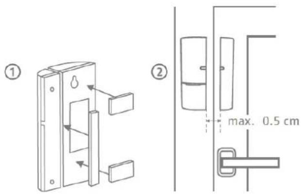 ABUS FUBE35001A - Montage avec pastilles adhésives - 1
