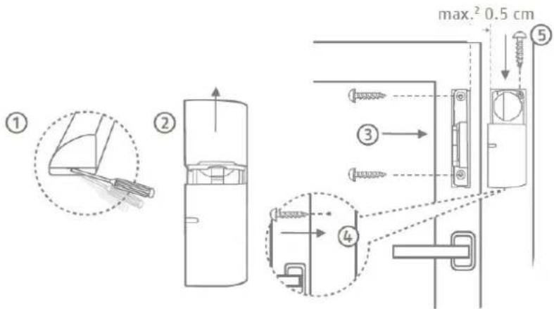 ABUS FUBE35001A - Montage avec vis (recommandé) - 1