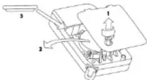 ABUS FUBE50014 - Inserting or changing the battery - 1