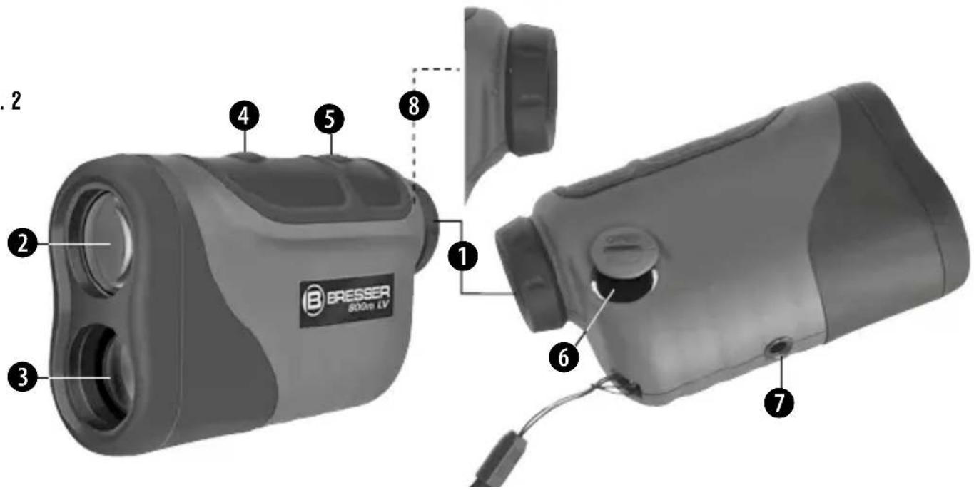 BRESSER LV 6X25 - Laser Rangefinder and Speedmeter - 4