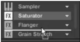 NATIVE INSTRUMENTS Maschine Jam - Déplacer des Plug-ins au sein de la Plug-in List - 1