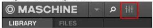 NATIVE INSTRUMENTS Maschine Jam - Configurer les sorties Master et Cue (Pre-écoute) en Affichage Mix - 1