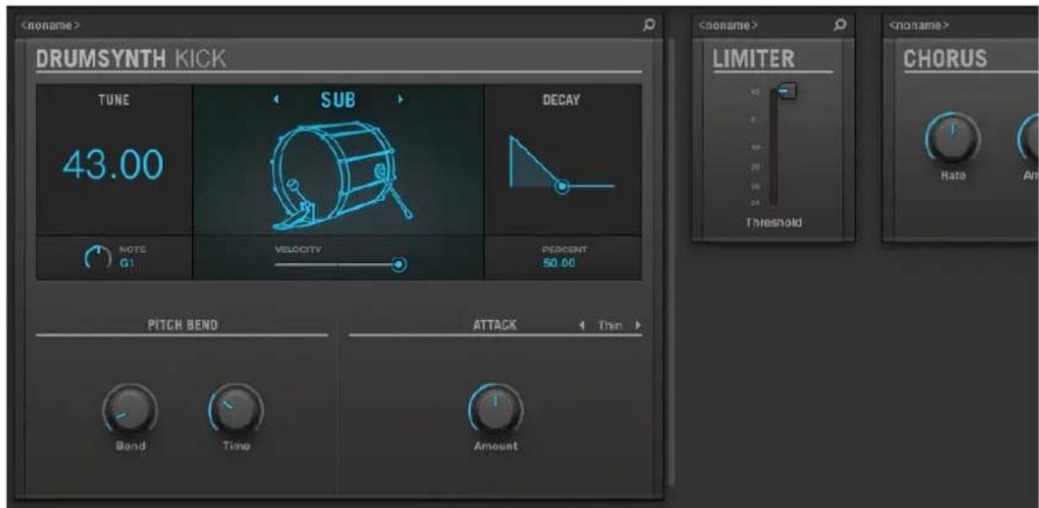 NATIVE INSTRUMENTS Maschine Jam - Panneaux pour les Drumsynths et les Effets Internes - 1