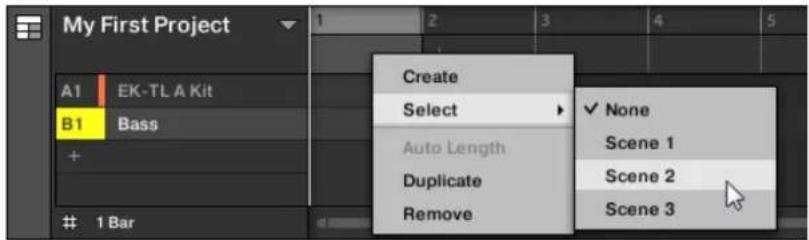 NATIVE INSTRUMENTS Maschine Jam - Assigner une Scene à une Section - 1