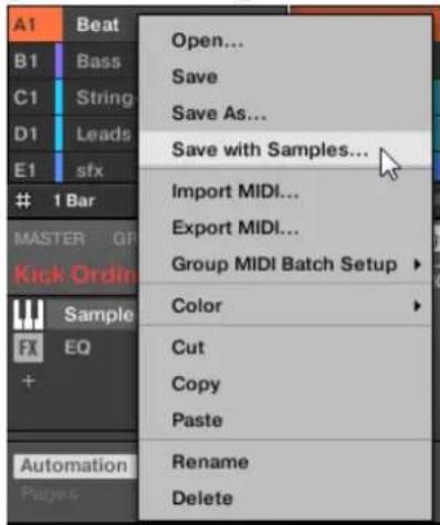 NATIVE INSTRUMENTS Maschine Jam - Sauvegarder un Group avec ses Samples - 1