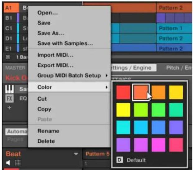 NATIVE INSTRUMENTS Maschine Jam - Modifier la couleur des Groups - 1
