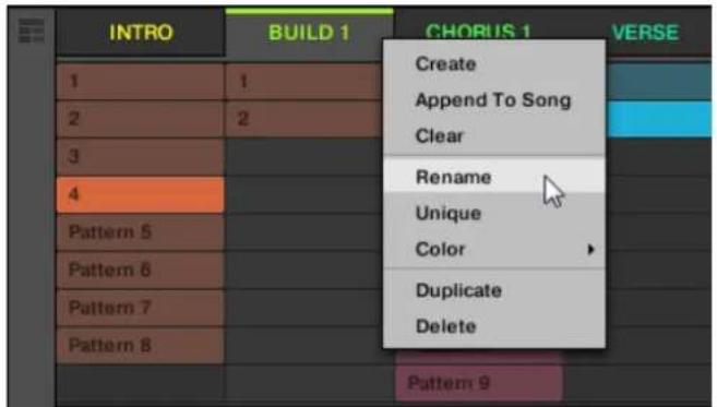 NATIVE INSTRUMENTS Maschine Jam - Renommer les Scenes dans l'Arranger - 2
