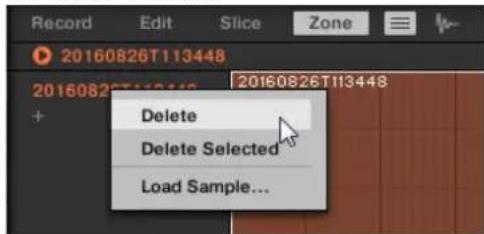 NATIVE INSTRUMENTS Maschine Jam - Supprimer des Zones de la liste - 1
