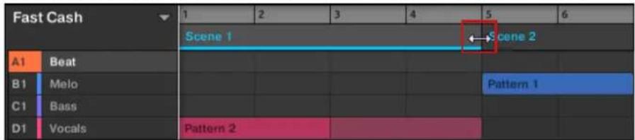 NATIVE INSTRUMENTS Maschine Jam - Ajuster la longueur d'une Section dans le logiciel - 1