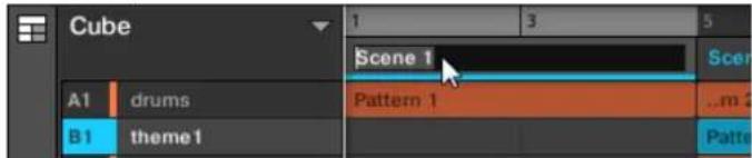 NATIVE INSTRUMENTS Maschine Jam - Renommer les Scenes dans l'affichage Song - 1
