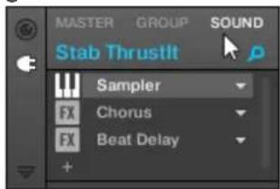 NATIVE INSTRUMENTS Maschine Jam - Choisir le Channel dans lequel l'effet doit être inséré - 3