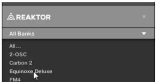 NATIVE INSTRUMENTS Maschine Jam - Selectionner une Banque et une Sous-Banque - 2