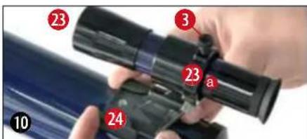 BRESSER 70900 NG - Mounting and Adjusting the Finder - 1