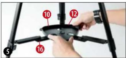 BRESSER 70900 NG - Mounting the tray: - 1