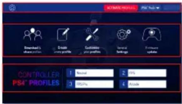 Nacon Revolution Pro 2 - Po instalacji aplikacji towarzyszącej PC / Mac można dokonać następujących czynności: - 3