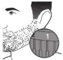 PHILIPS Series 3000 QT4018 - Trimming at the unique 'stubble look' setting - 1