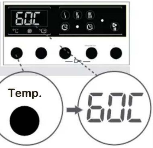 CONTINENTAL EDISON CELLS75DDB - 1- Sélection de la température - 1
