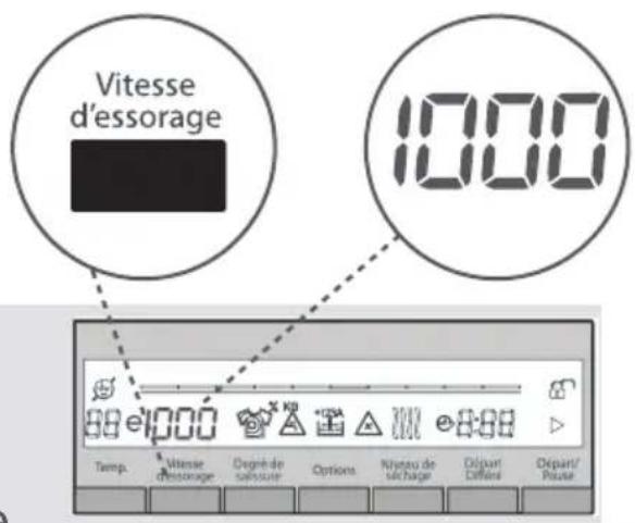 BELLAVITA LFS 1496 BNVT BE - 2- Sélection de la vitesse d'essorage - 1