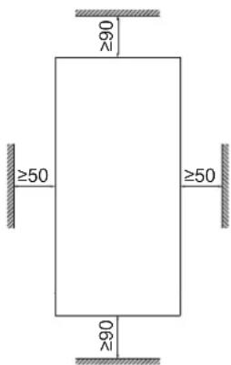 AEG DDLT PinControl 24 - Mindestabstände - 1