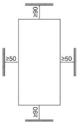 AEG DDLT PinControl 24 - Asgari mesafeler - 1