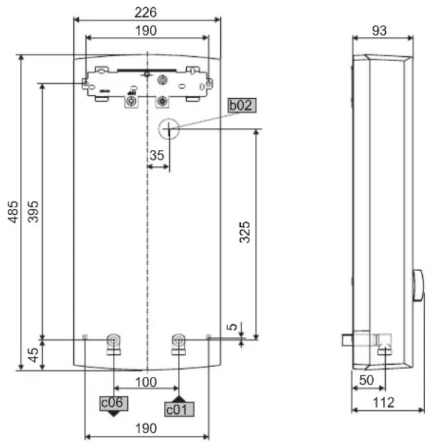 AEG DDLT PinControl 24 - Dimensions and connections - 1