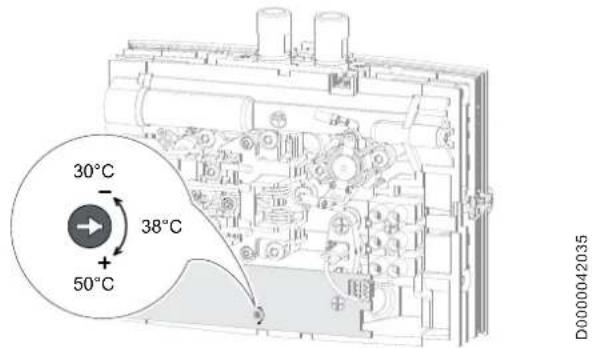 AEG MTE 650 - Setting the maximum temperature - 1