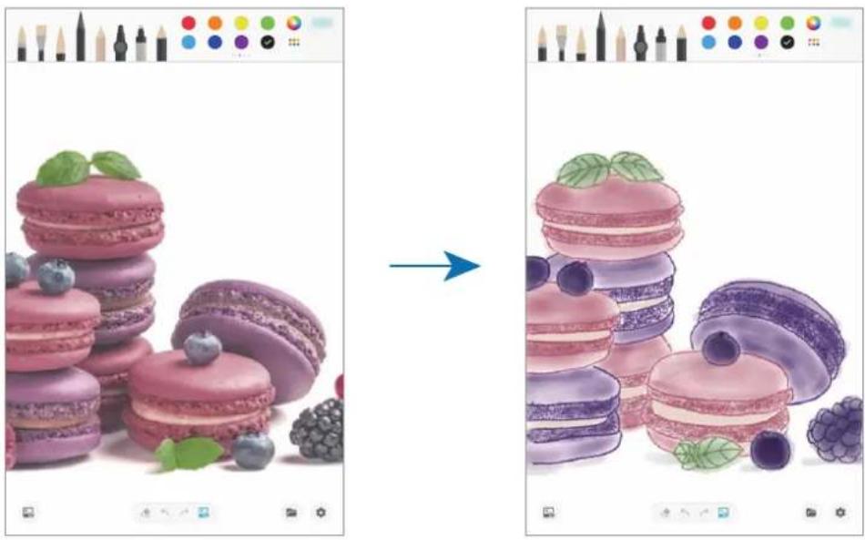 SAMSUNG Galaxy Tab Active 2 - Dessins sur photos - 1