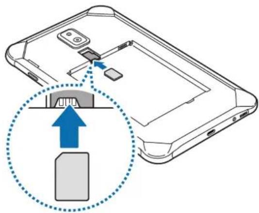 SAMSUNG Galaxy Tab Active 2 - Installer la carte SIM ou USIM - 3