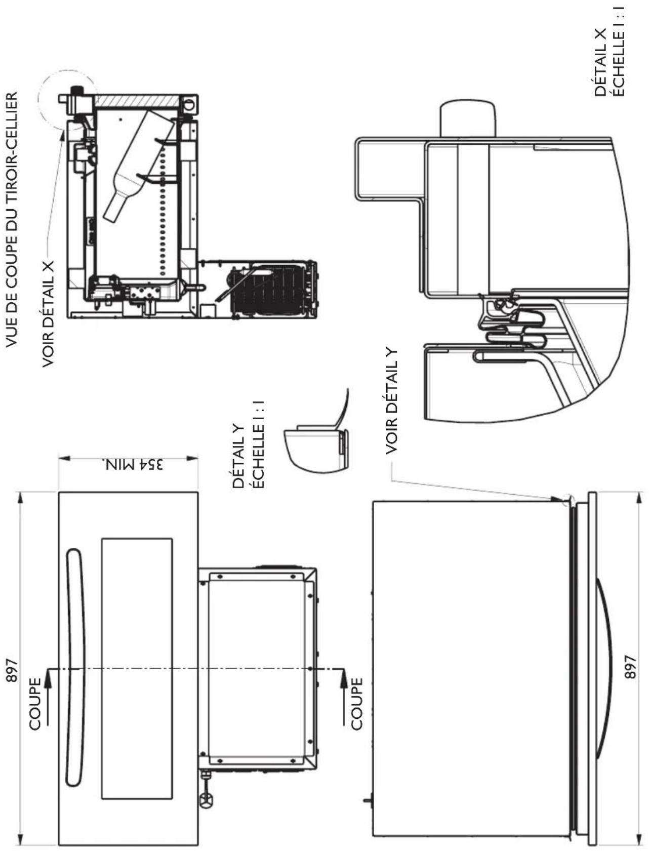 KITCHENAID KRWS 9010 - NE PAS INSTALLER LE TIROIR-CELLIER EN COLONNE. NE PAS INSTALLER LE TIROIR-CELLIER SÉPARÉMENT OU DANS UN MEUBLE À PART. - 9