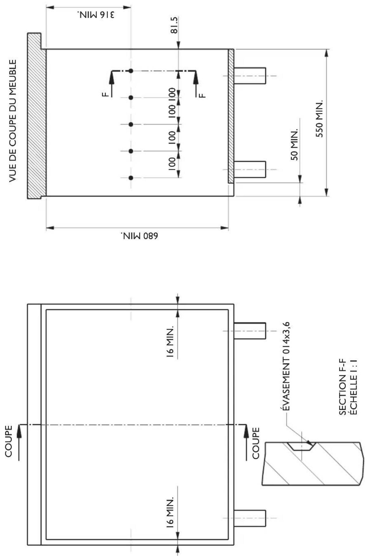 KITCHENAID KRWS 9010 - NE PAS INSTALLER LE TIROIR-CELLIER EN COLONNE. NE PAS INSTALLER LE TIROIR-CELLIER SÉPARÉMENT OU DANS UN MEUBLE À PART. - 5