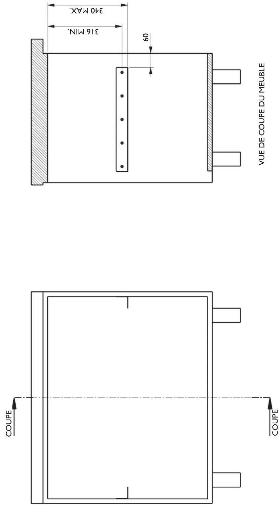 KITCHENAID KRWS 9010 - NE PAS INSTALLER LE TIROIR-CELLIER EN COLONNE. NE PAS INSTALLER LE TIROIR-CELLIER SÉPARÉMENT OU DANS UN MEUBLE À PART. - 6