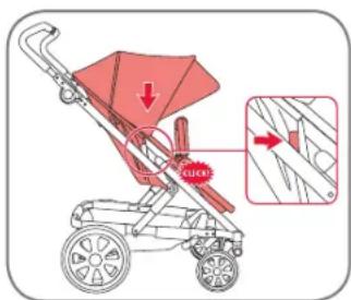 BRITAX GO NEXT - Fixation du siège sur le chassis - 1