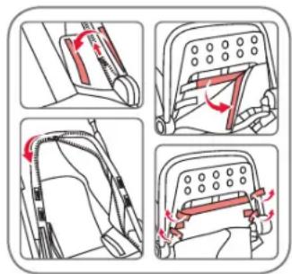 BRITAX GO NEXT - Retrait des housses en tissu pour le nettoyage - 3